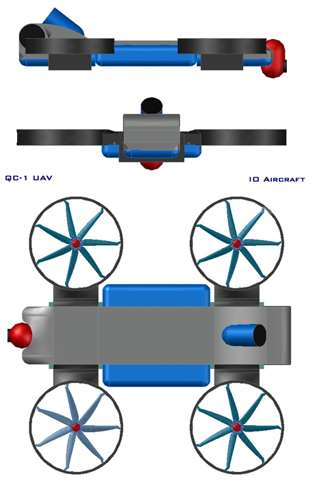 QC-1 UAV Quadcopter, io aircraft, vtol, eVTOL, air taxi, go fly prize, boeing go fly prize, flying car, personal vtol, personal air vehicle, electric flight, e-flite, vahana, drone, quad copter, tri copter, octocopter, eflite, electric flight, evtol uber, evtol airbus, evtol aroura, evtol boeing, vtol boeing, boeing octocopter, cityhawk, rolls-royce m250, aerospace, avionics, autonomous flight